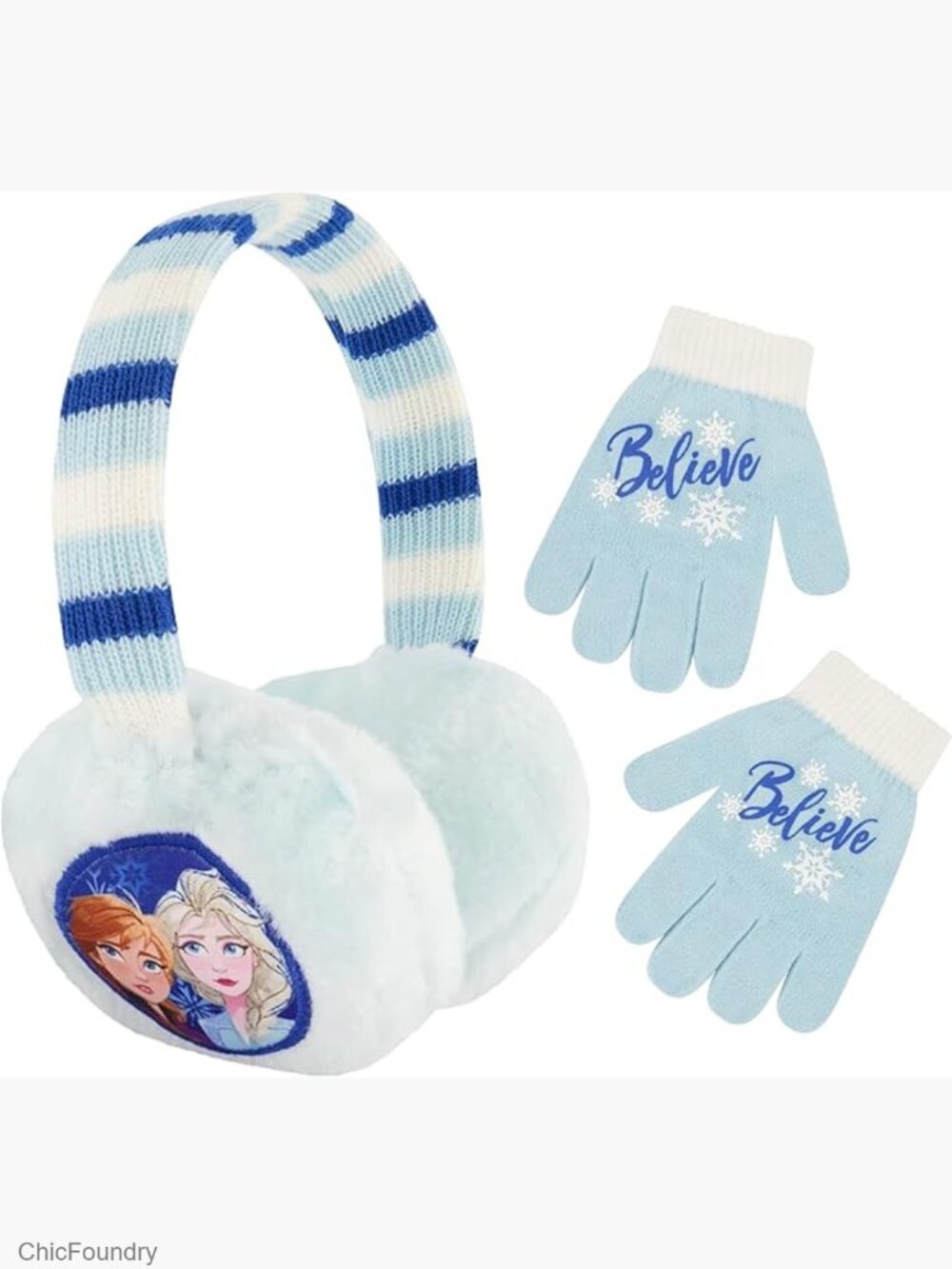 Kids Winter Earmuffs and Glove Set Ear Warmers Frozen 2